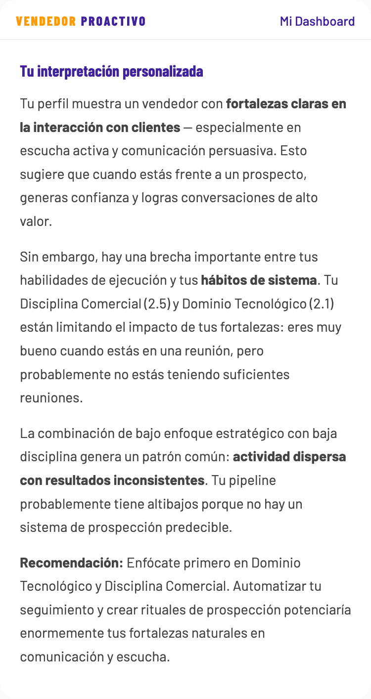 Interpretación personalizada generada con inteligencia artificial
